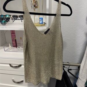 Elegant Gold Sleeveless Top